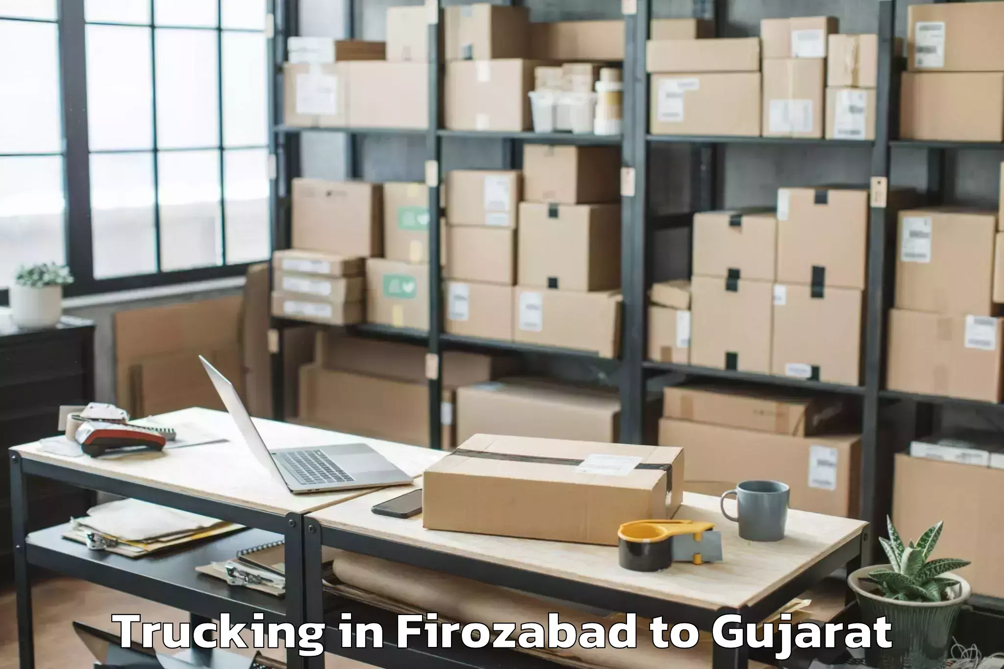 Book Firozabad to Gujarat Vidyapith Ahmedabad Trucking